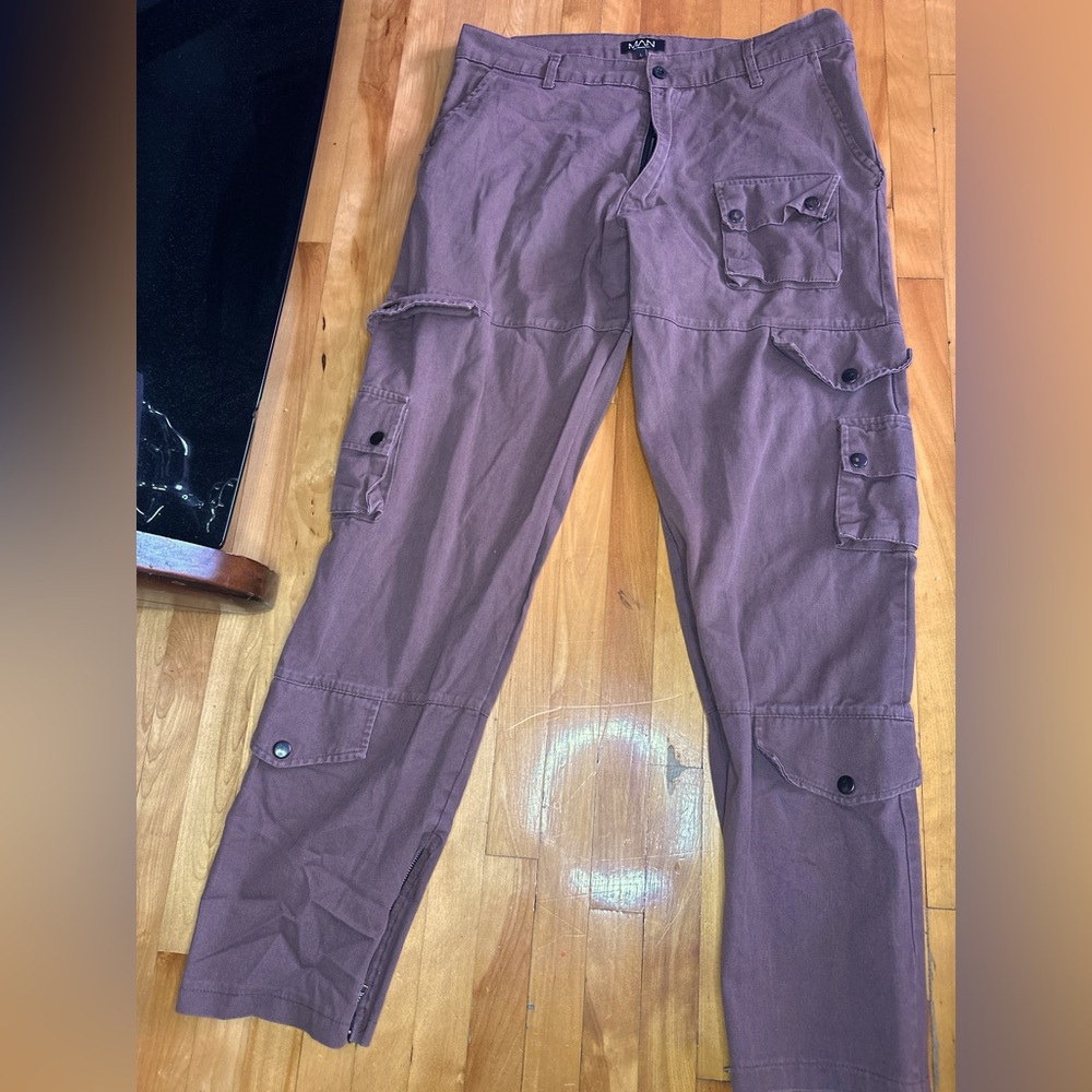 FIXED WAISTBAND RELAXED FIT CARGO TROUSERS